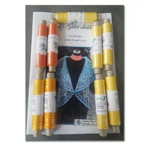 KIT GILET CHALE JAUNEORANGE