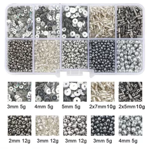 PERLES DE ROCAILLE EN VERRE ET PAILLETTES