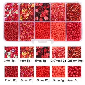 PERLES DE ROCAILLE EN VERRE ET PAILLETTES